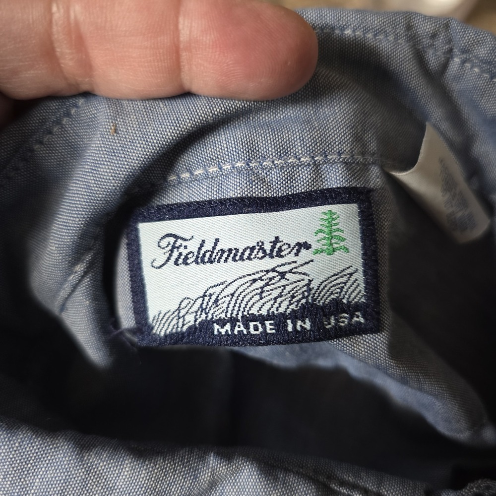 Sears‎ Fieldmaster Chambray Work Shirt Vintage Hand Painted Horse Size Large - Picture 5 of 9